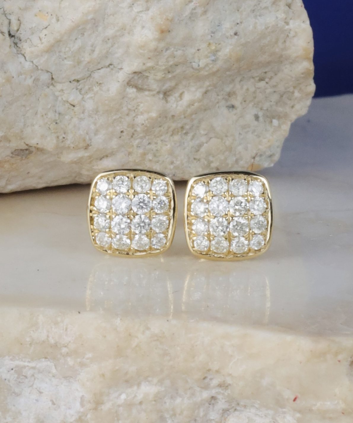 .40 CTW Diamond Stud Earrings 18K Yellow Gold E0238-YG