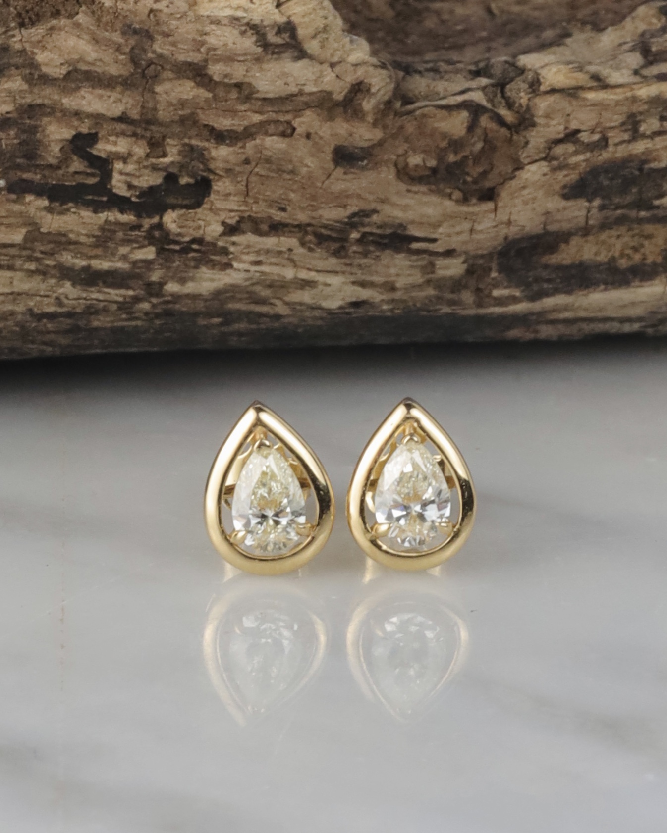.60 CTW Diamond Stud Earrings 18K Yellow Gold E0242-YG