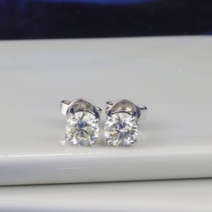 2.00 CTW Diamond Stud Earrings 18K White Gold E0263-WG