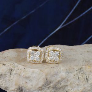 .48 CTW Diamond Stud Earrings 18K Yellow Gold E223-YG