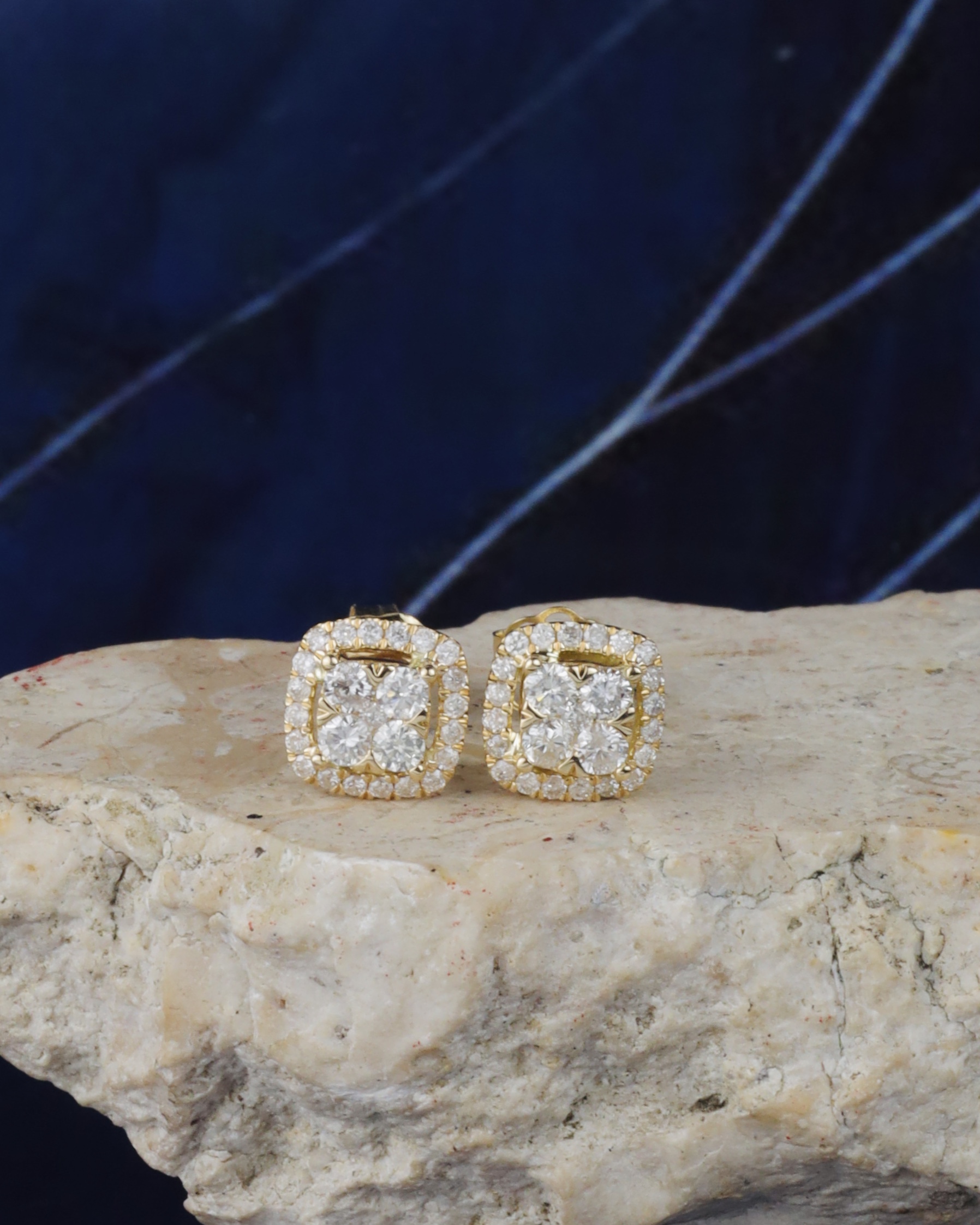 .48 CTW Diamond Stud Earrings 18K Yellow Gold E223-YG