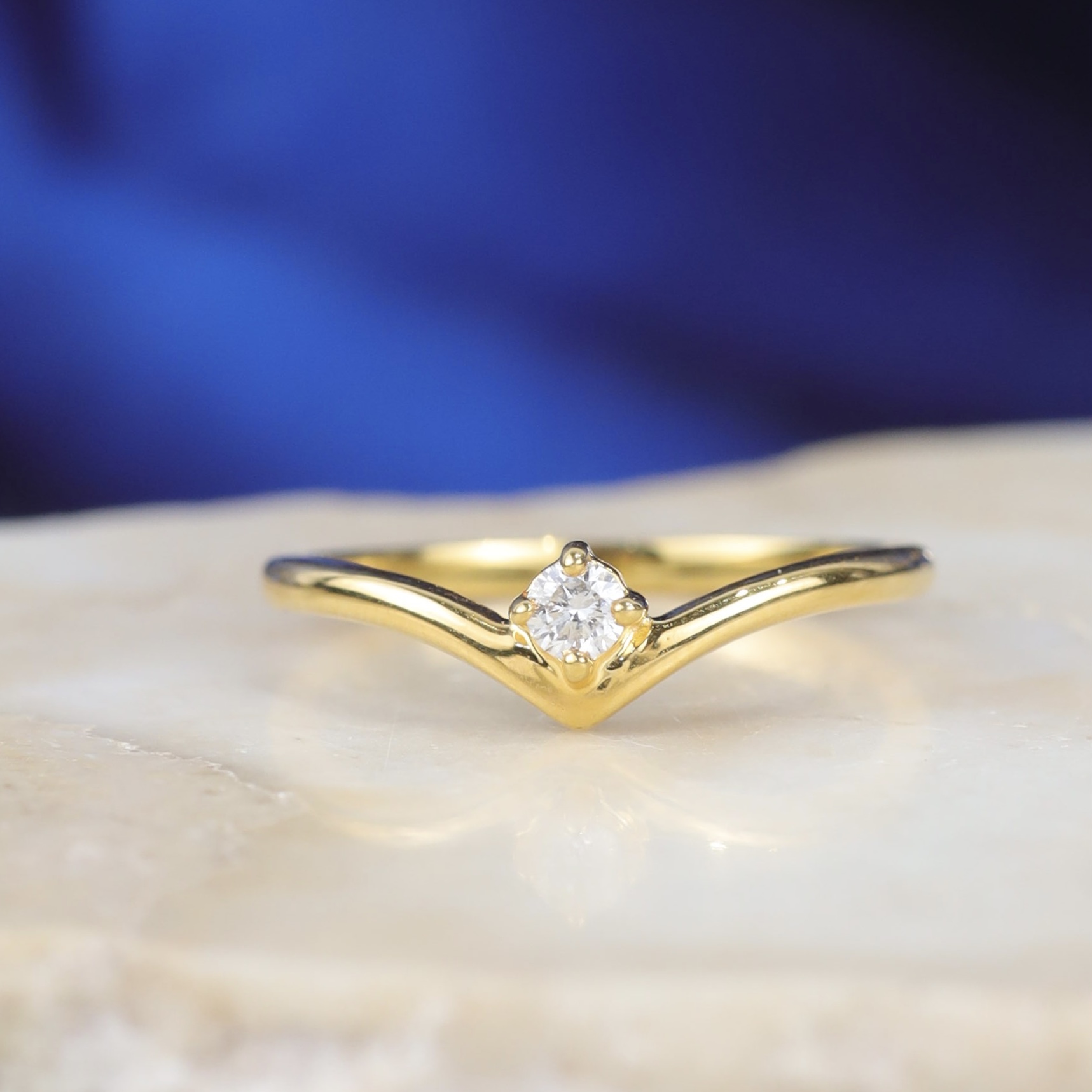 .09 Carat Diamond Engagement Ring 18K Yellow Gold ER0373-3 YG