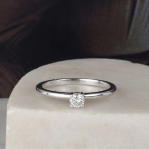 .17 CTW Diamond Engagement Ring 18K White Gold ER0462-WG