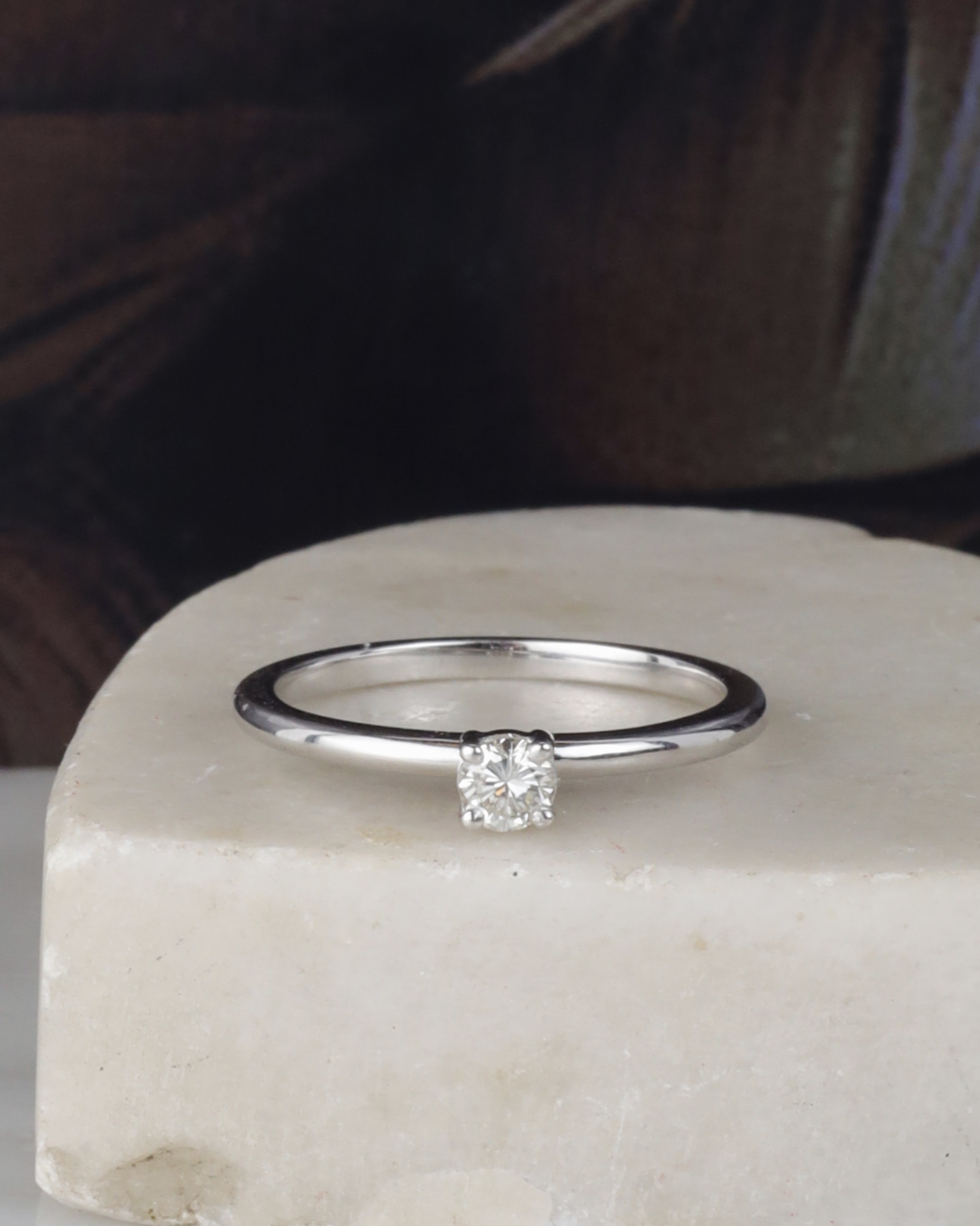 .17 CTW Diamond Engagement Ring 18K White Gold ER0462-WG