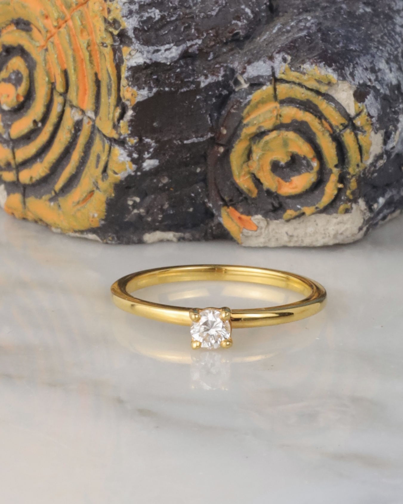.19 Carat Diamond Engagement Ring 18K Yellow Gold ER0464-YG
