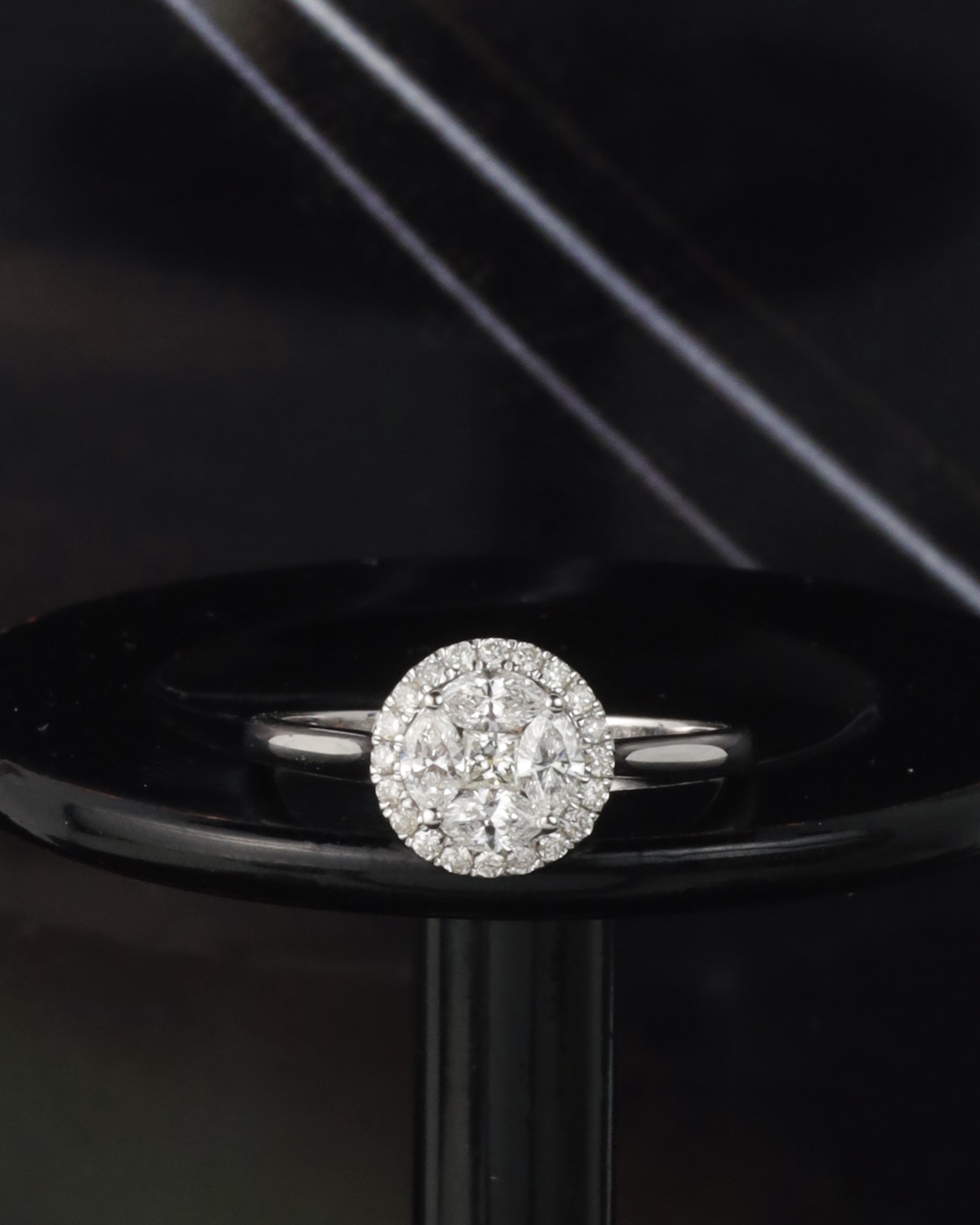 .56 CTW Diamond Engagement Ring 18K White Gold ER0478-WG