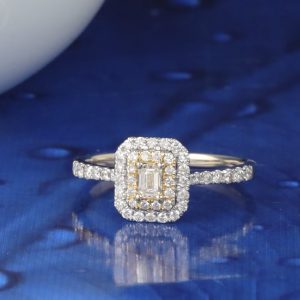 .53 CTW Diamond Engagement Ring 18K Twotone Gold ER0483-WYG