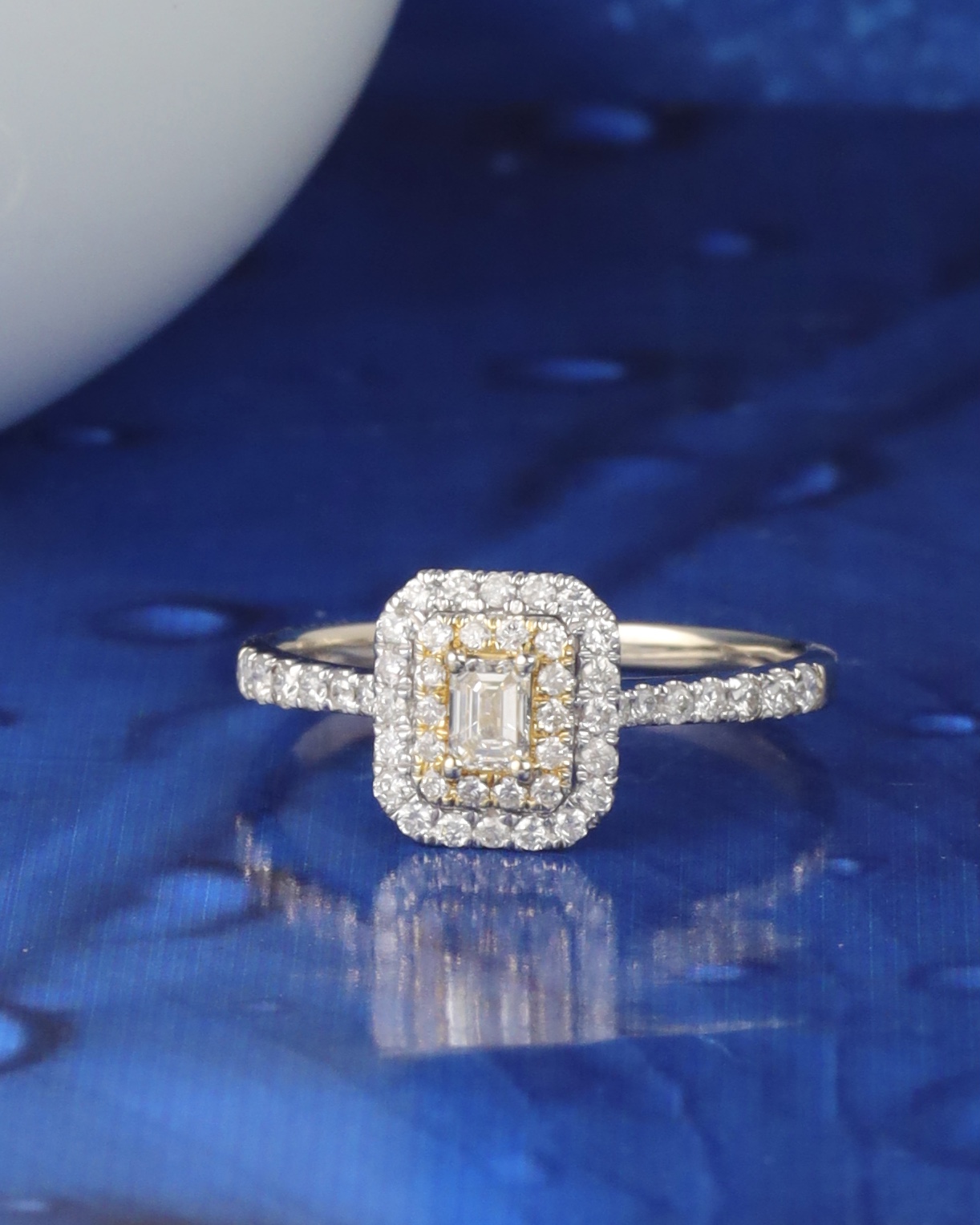 .53 CTW Diamond Engagement Ring 18K Twotone Gold ER0483-WYG