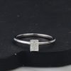 GIA .49 Carat Diamond Engagement Ring 18K White Gold ER0488-WG