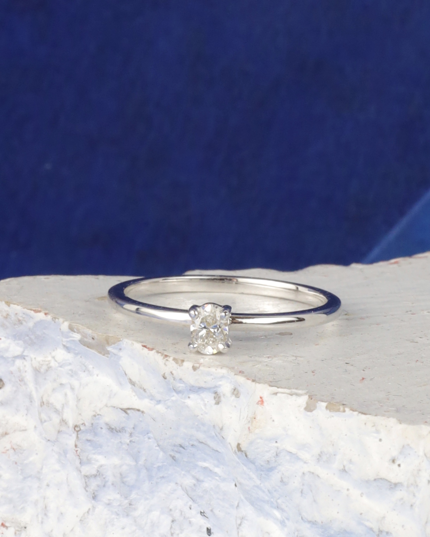 .13 Carat Diamond Engagement Ring 14K White Gold ER0497-WG