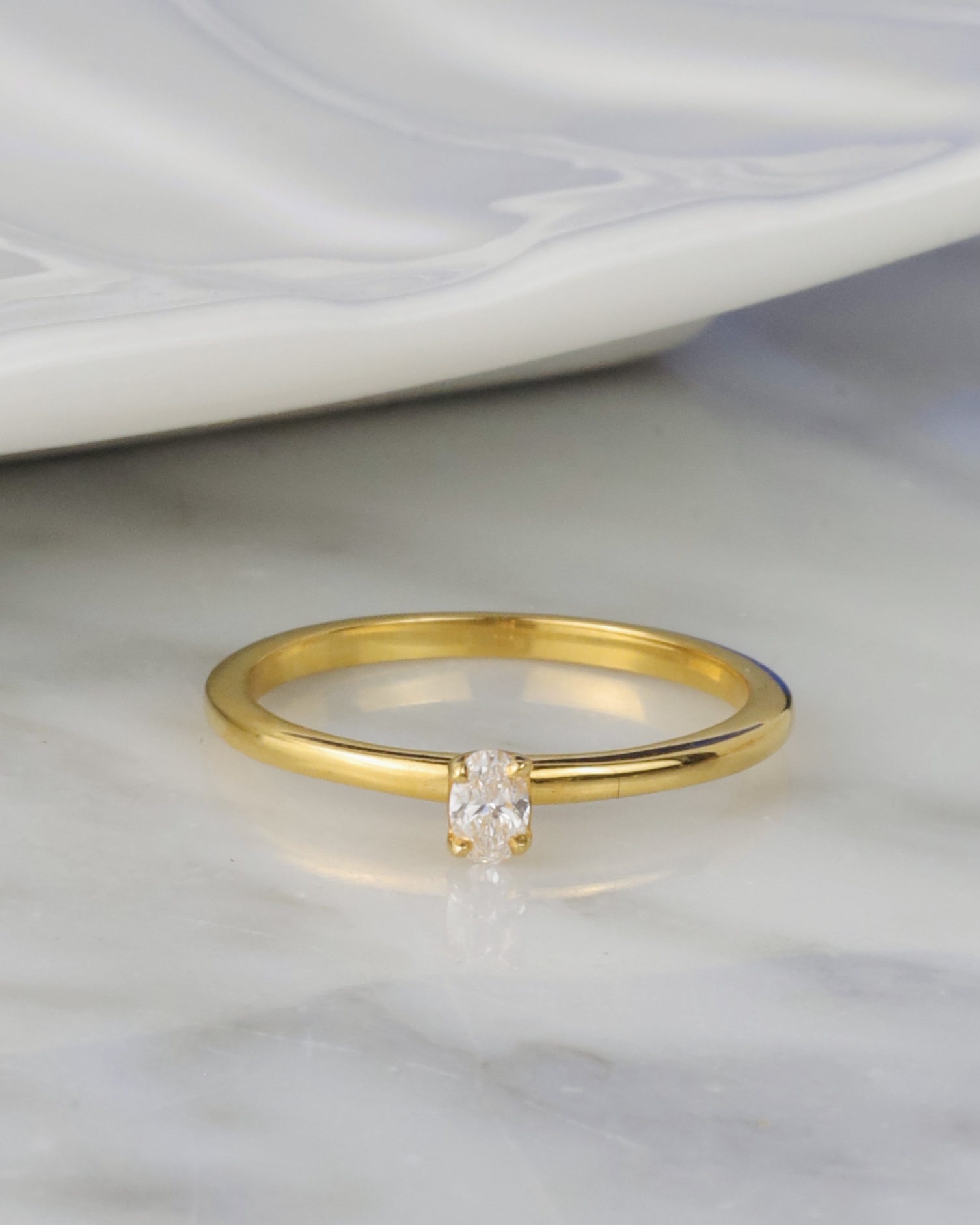 .13 Carat Diamond Engagement Ring 14K Yellow Gold ER0497-YG