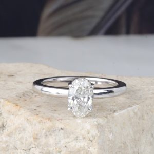 GIA 1.01 Carat Diamond Engagement Ring 18K White Gold ER0500-WG