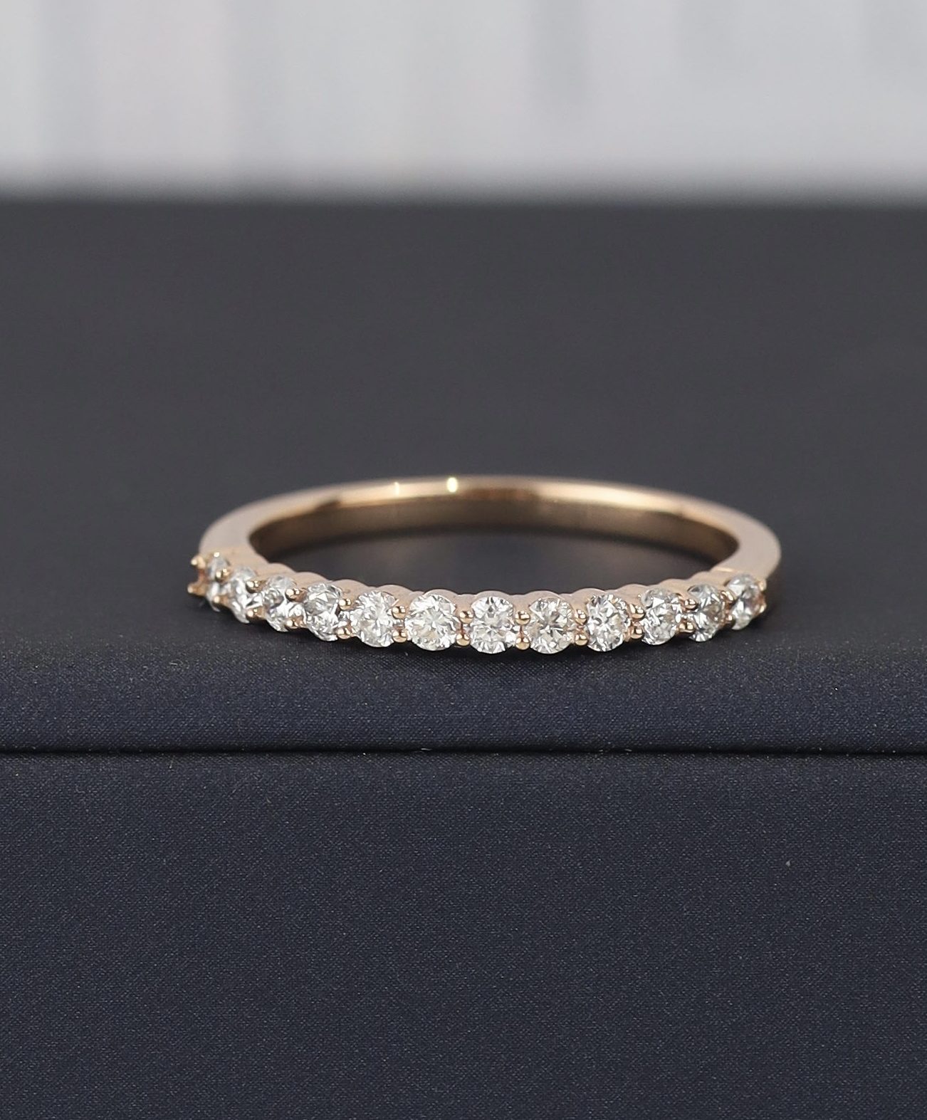 .36 CTW Diamond Half Eternity Ring 18K Rose Gold HE429-1 RG