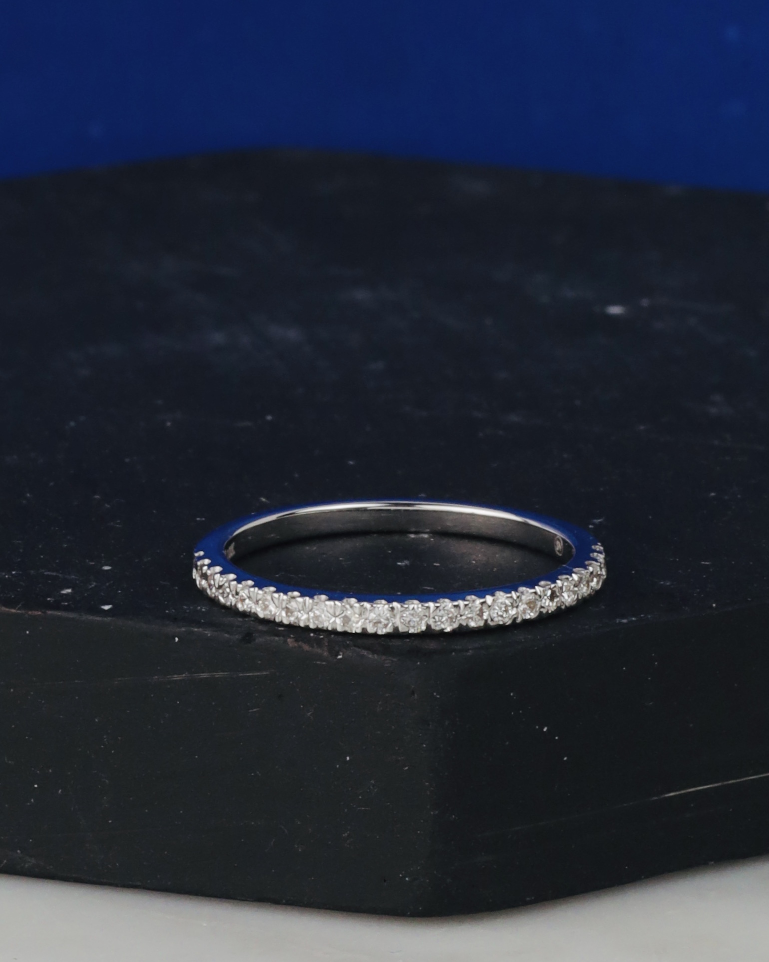 .21 CTW Diamond Half Eternity Ring 18K White Gold HE448-WG
