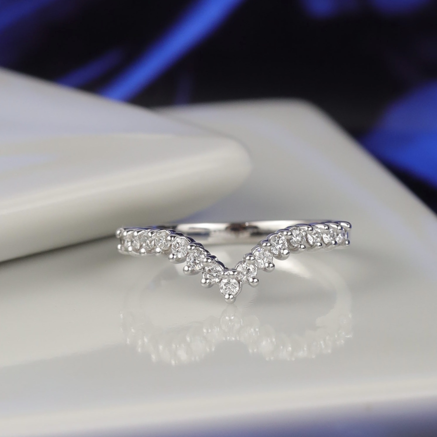 .30 CTW Diamond Half Eternity Ring18K White Gold HE449-2 WG