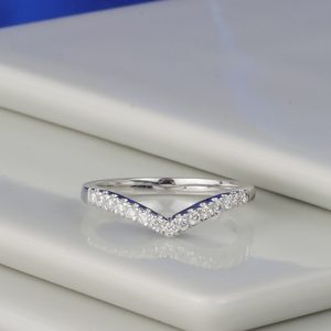 .05 Carat Diamond Wedding Ring 18K White Gold WR437-2 WG