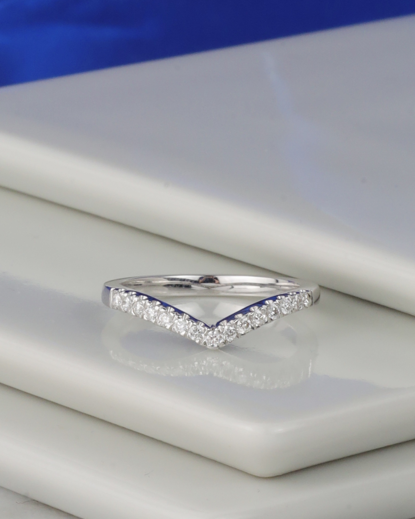 .225 CTW Diamond Half Eternity Ring 18K White Gold HE456-2 WG