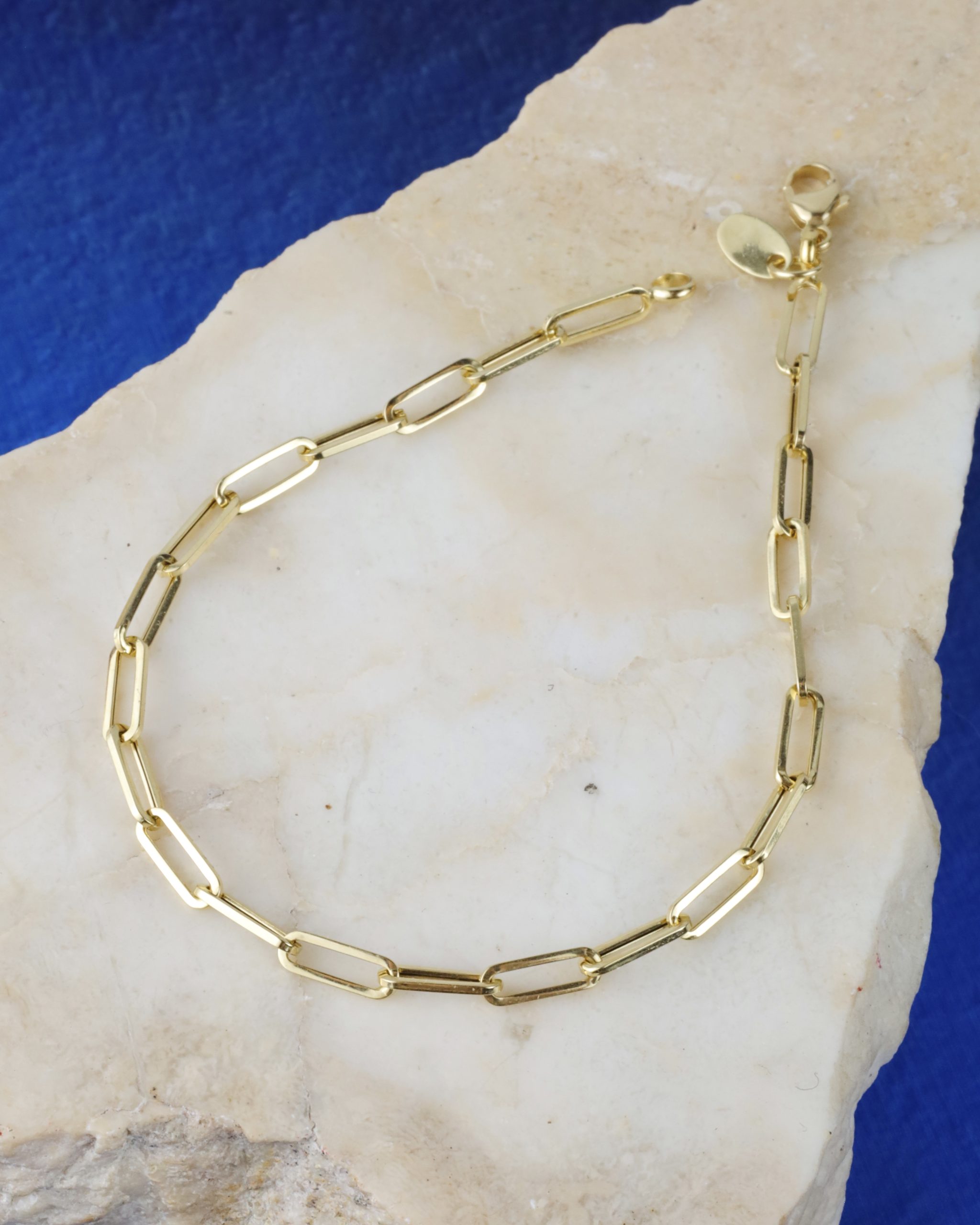 18K Yellow Gold Linked Chain Bracelet MB72-YG