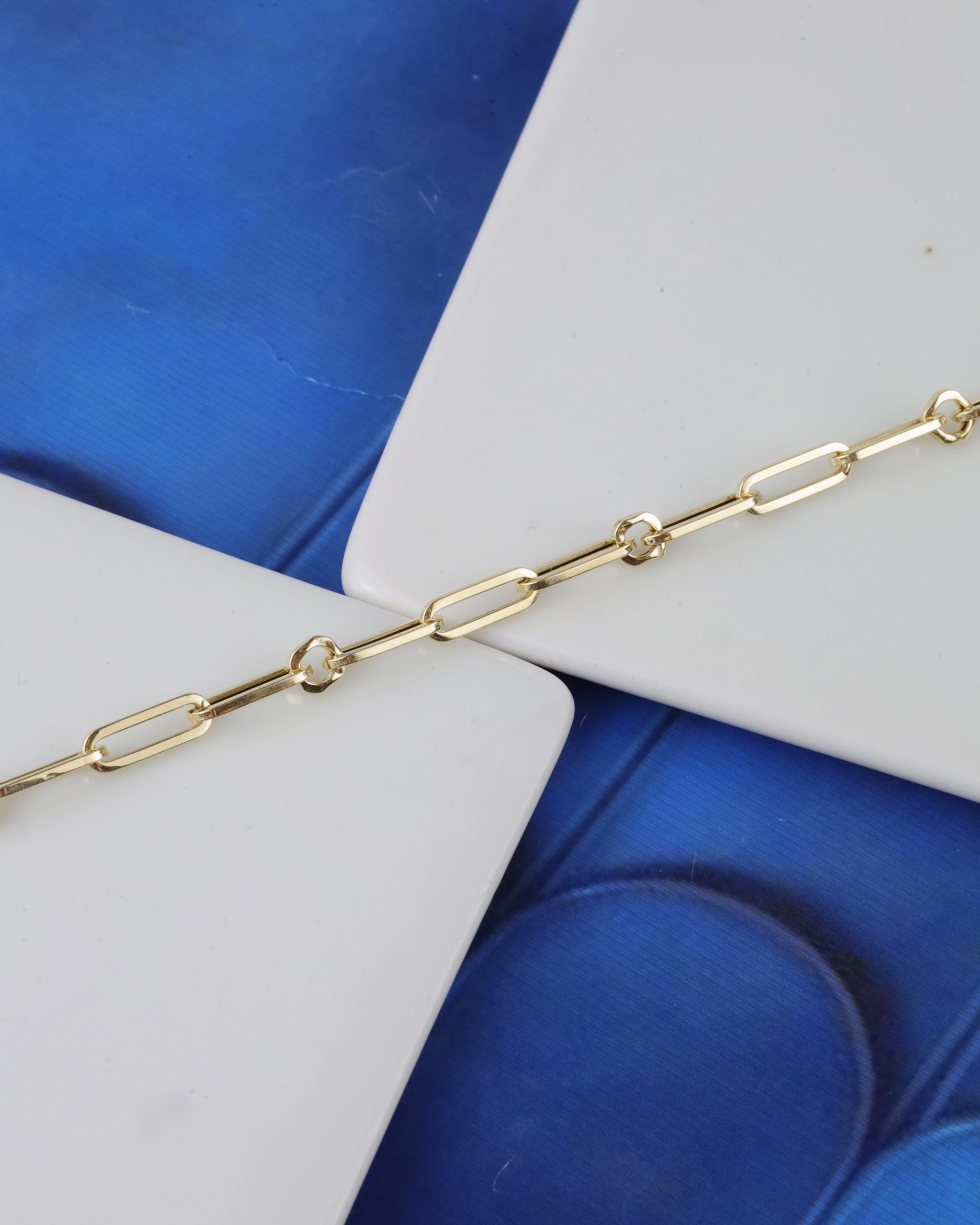 18K Yellow Gold Linked Chain Bracelet MB73-YG