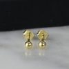 18K Yellow Gold Stud Earrings ME01-2 YG