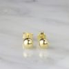 18K Yellow Gold Stud Earrings ME01-3 YG