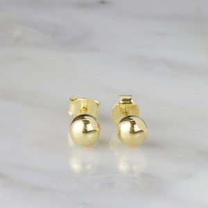 18K Yellow Gold Stud Earrings ME01-3 YG
