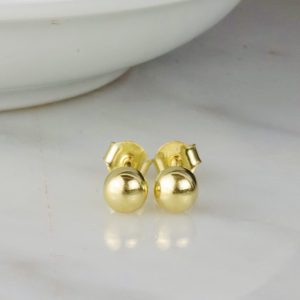 18K Yellow Gold Stud Earrings ME01-4 YG