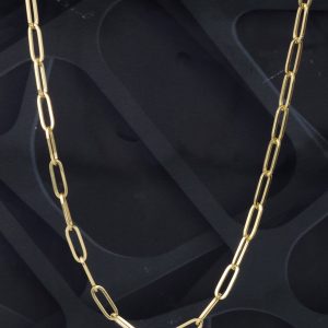 18K Yellow Gold Linked Chain Necklace MN05-2 YG