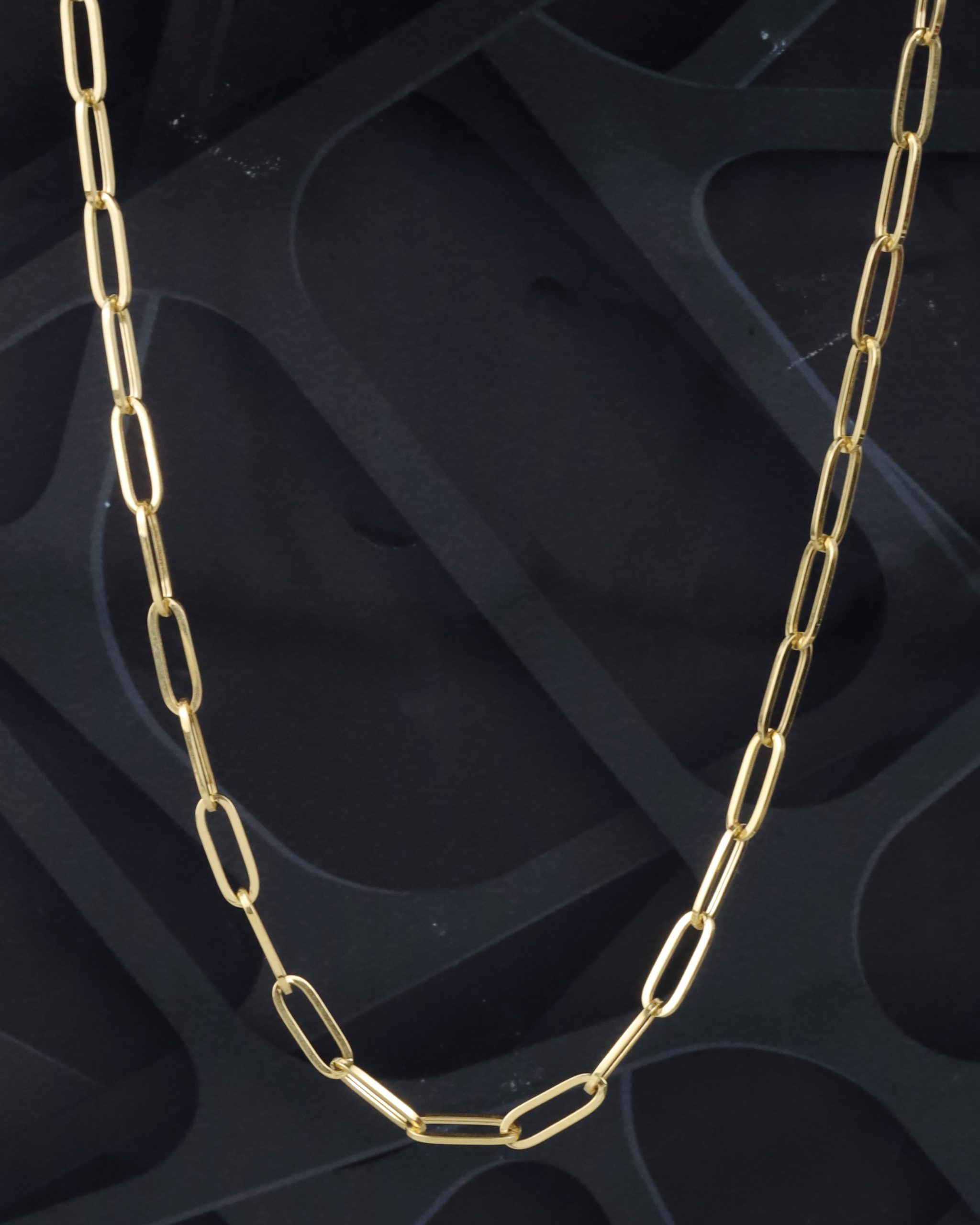 18K Yellow Gold Linked Chain Necklace MN05-2 YG
