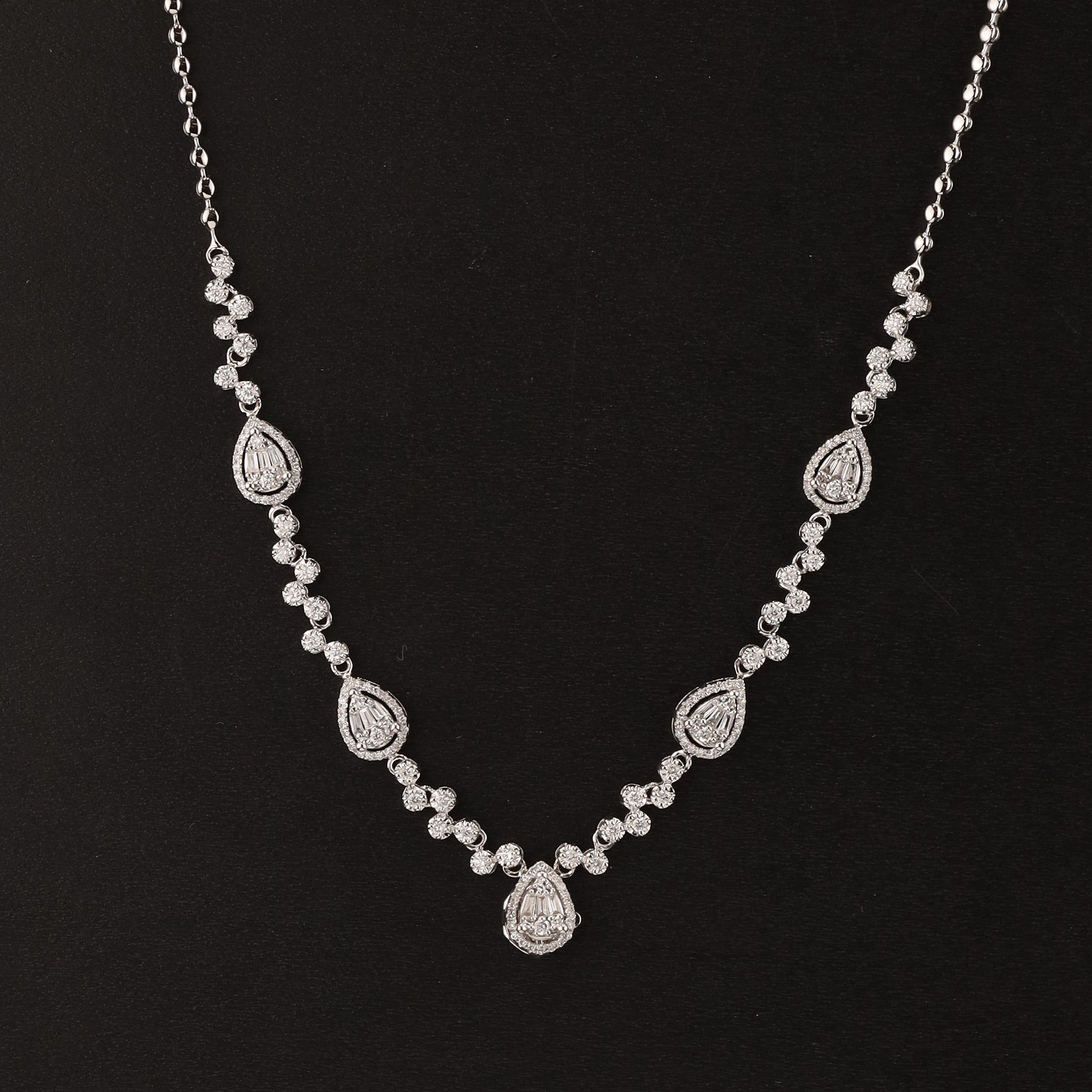 1.36 CTW Diamond 2-Way Necklace 14K White Gold N399-WG