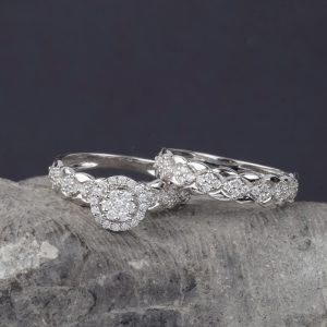 .763 CTW Diamond Twin Ring 14K White Gold TR15-WG