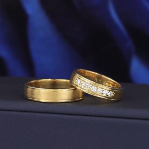 .21 CTW Diamond Wedding Rings 18K Yellow Gold WR409-5 YG