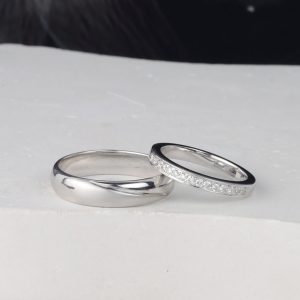 .15 CTW Diamond Wedding Rings 18K White Gold WR458-1 WG
