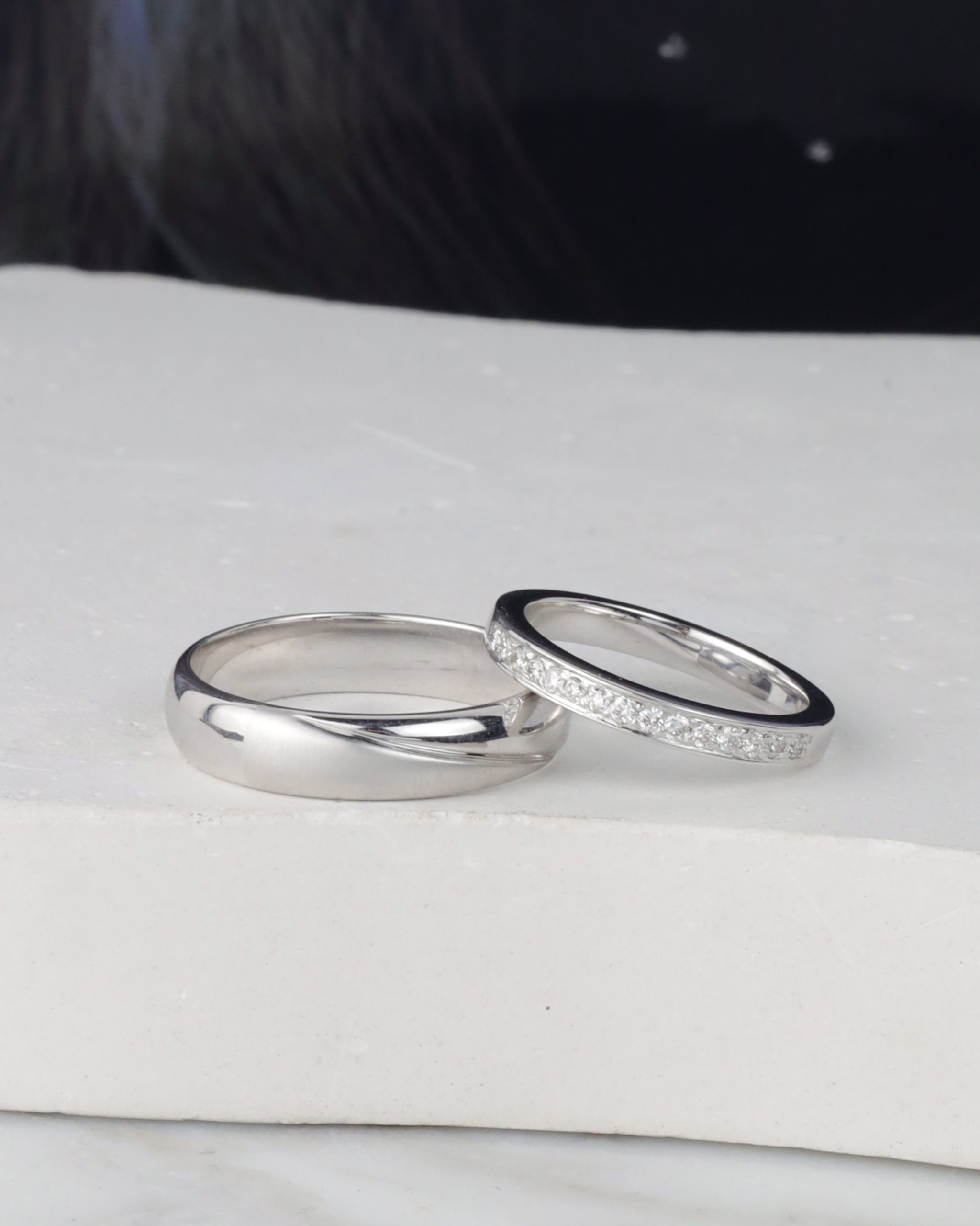 .15 CTW Diamond Wedding Rings 18K White Gold WR458-1 WG