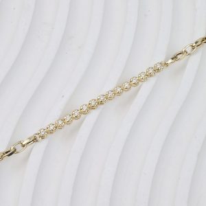 .186 CTW Diamond Tennis Bracelet 14K Yellow Gold B265-2 YG