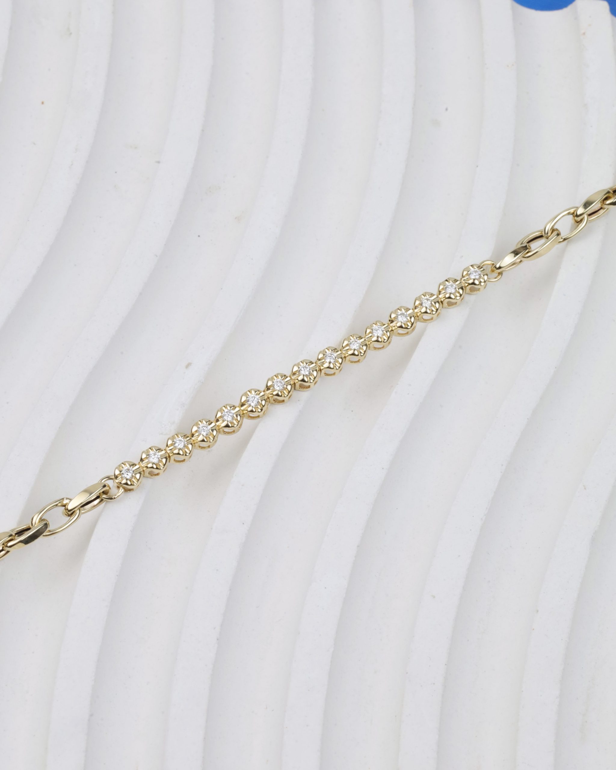 .186 CTW Diamond Tennis Bracelet 14K Yellow Gold B265-2 YG