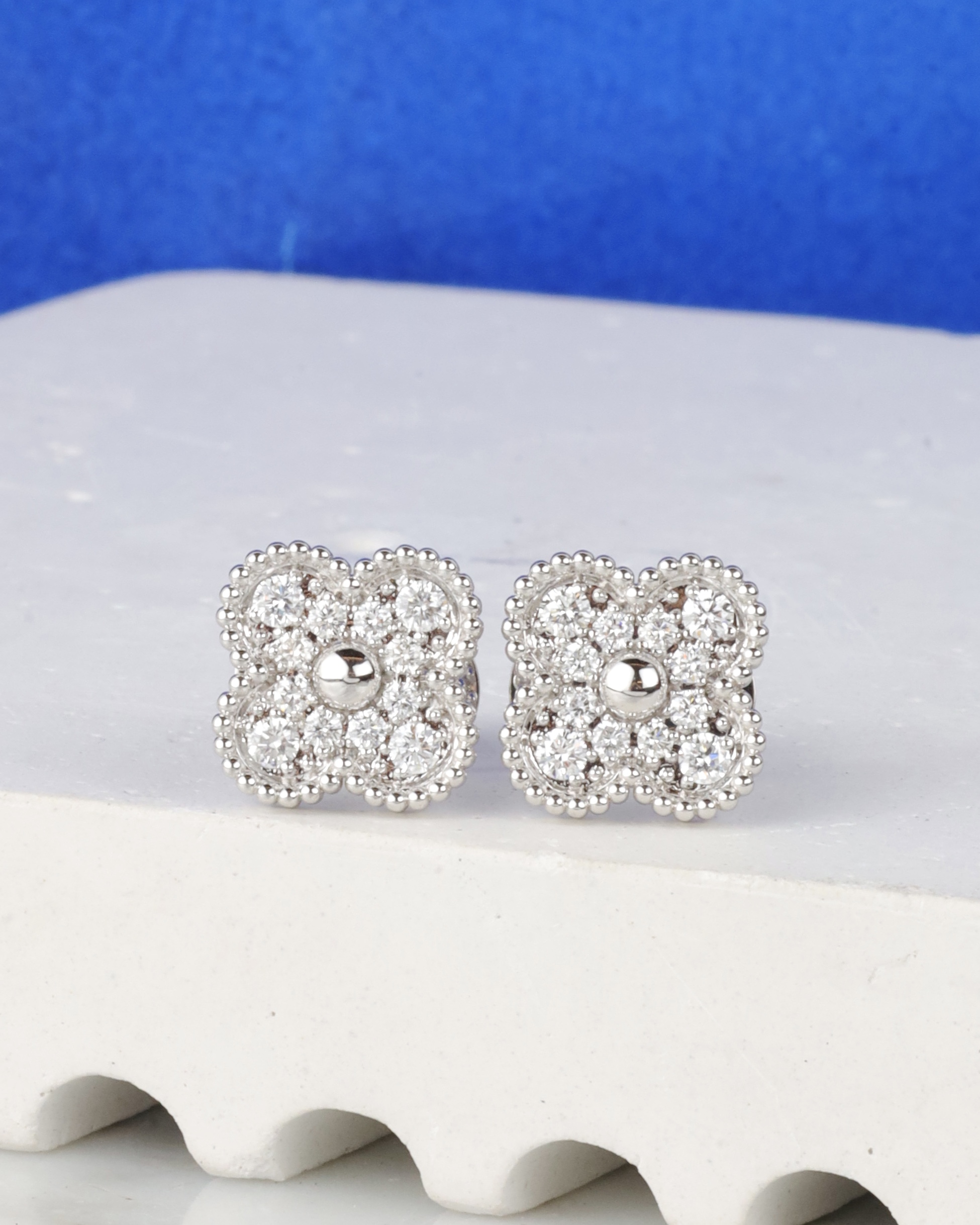 .81 CTW Diamond Stud Earrings 14K White Gold E0270-WG