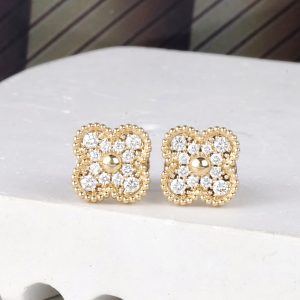 .81 CTW Diamond Stud Earrings 14K Twotone Gold E0270-WYG