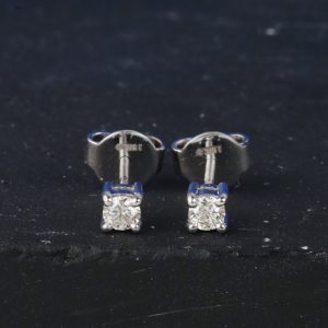 .20 CTW Diamond Stud Earrings 18K White Gold E0344-WG