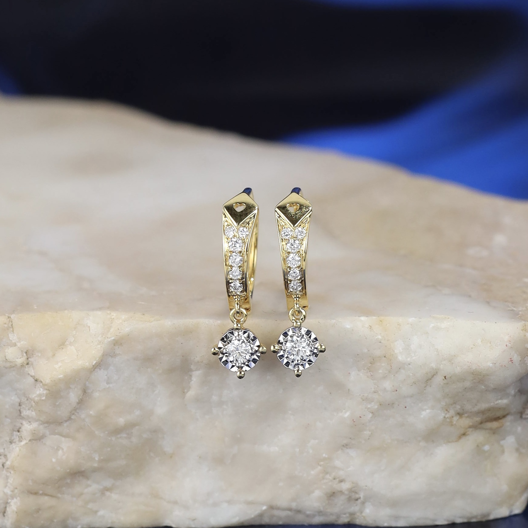 .16 CTW Diamond Clip Earrings 18K Twotone Gold E388-1 YG