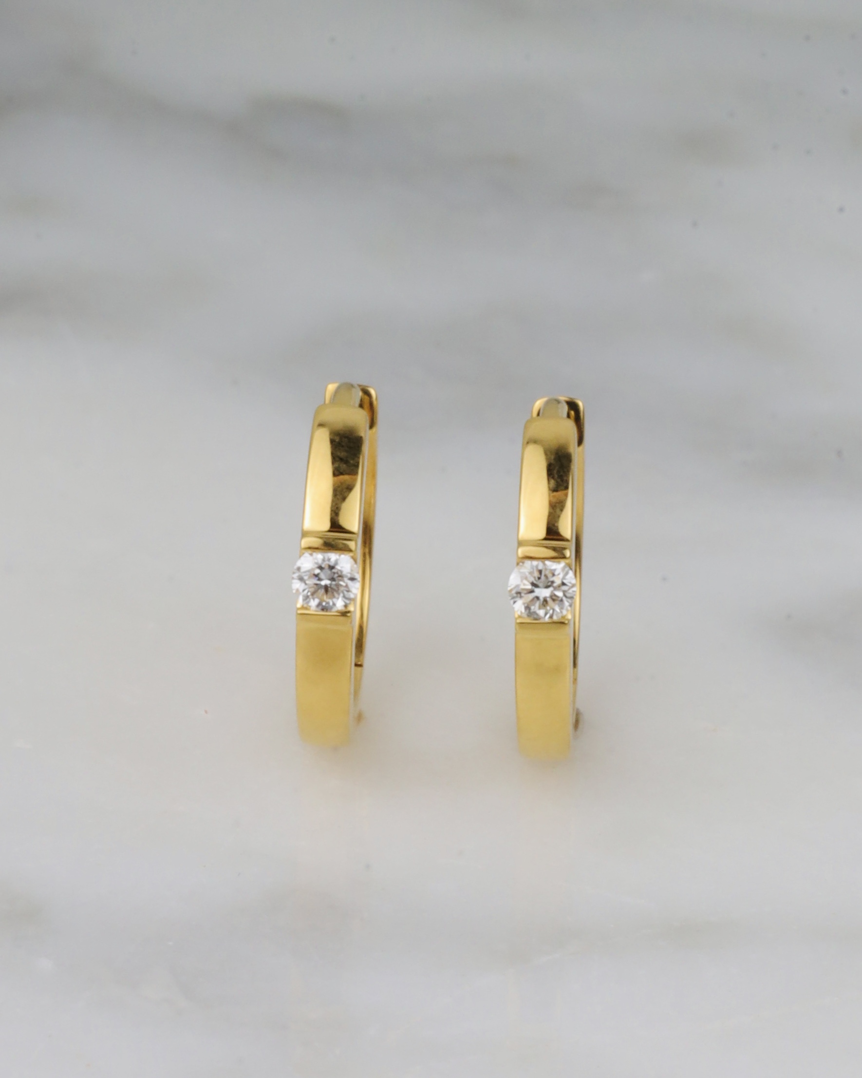 .07 CTW Diamond Clip Earrings 18K Yellow Gold E728-1 YG