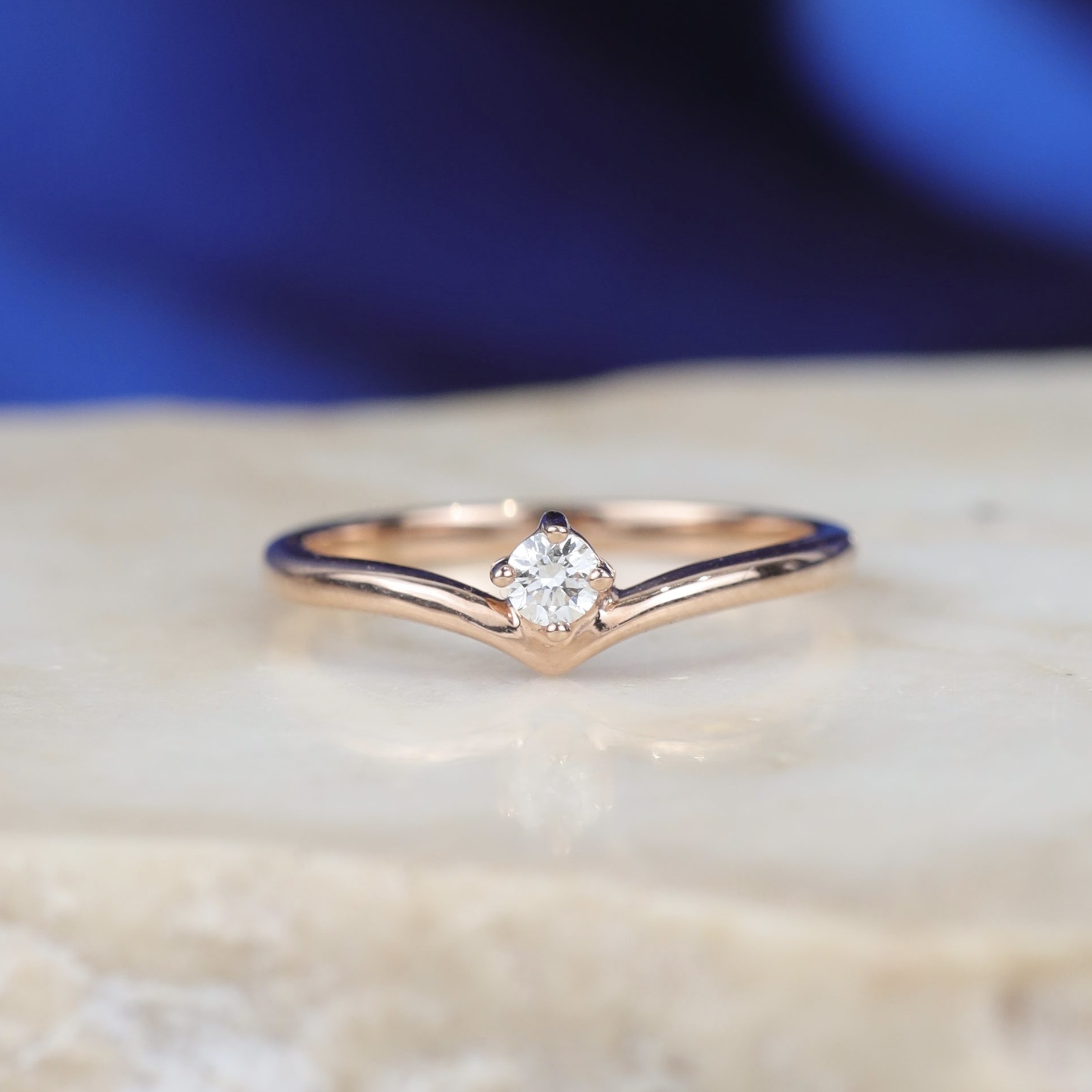 .09 Carat Diamond Engagement Ring 18K Rose Gold ER0373-3 RG