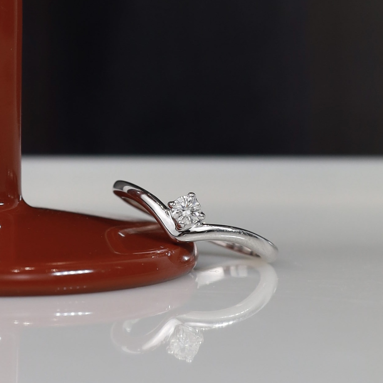 .09 Carat Diamond Engagement Ring 18K White Gold ER0373-4 WG