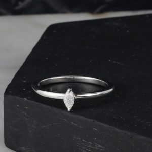 .09 Carat Diamond Engagement Ring 18K White Gold ER0468-WG