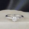 GIA .50 Carat Diamond Engagement Ring 18K White Gold ER0505-WG