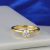 GIA .51 Carat Diamond Engagement Ring 18K Yellow Gold ER0506-YG