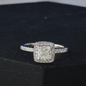 GIA 1.01 Carat Diamond Engagement Ring 18K White Gold ER0518-WG