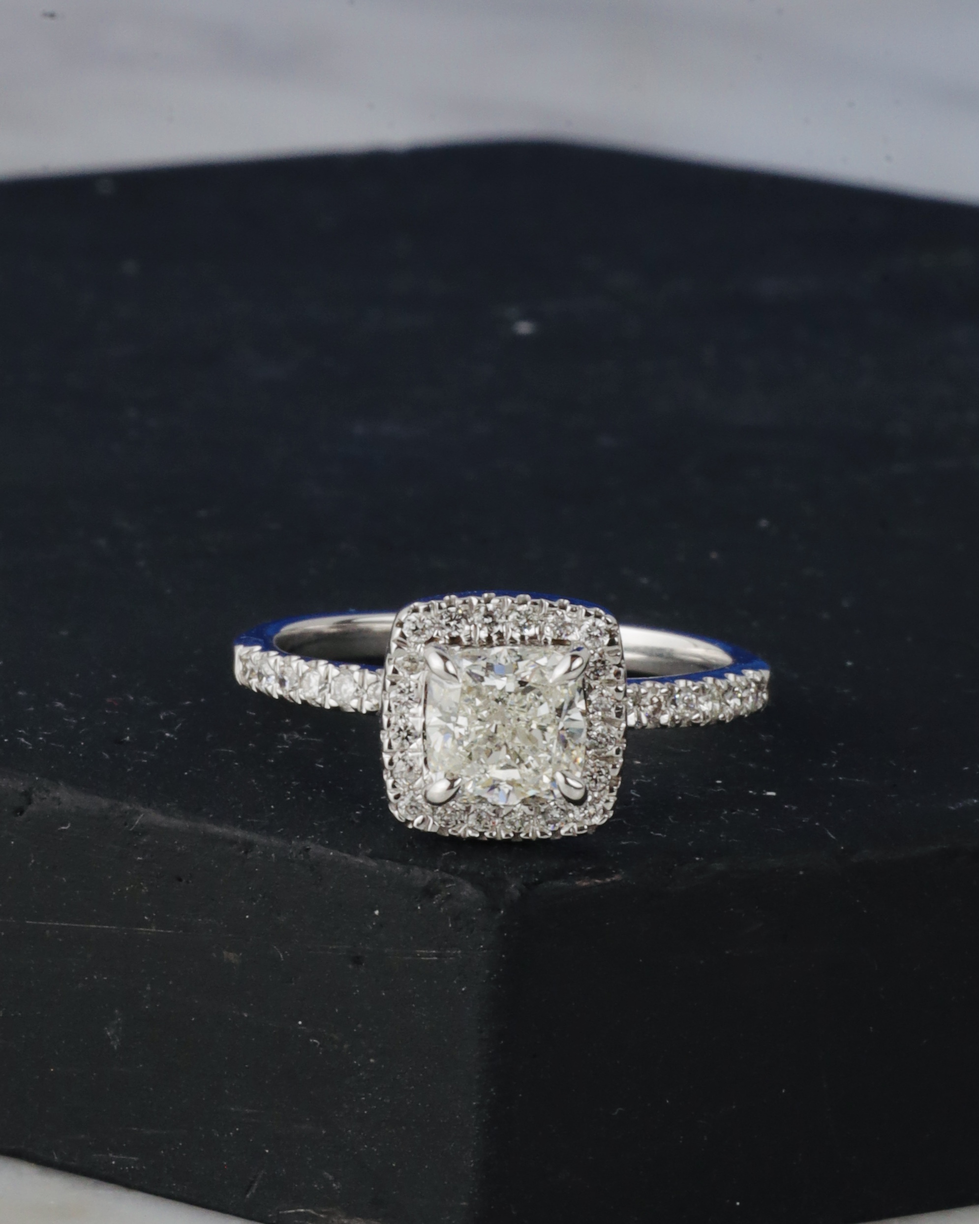 GIA 1.01 Carat Diamond Engagement Ring 18K White Gold ER0518-WG