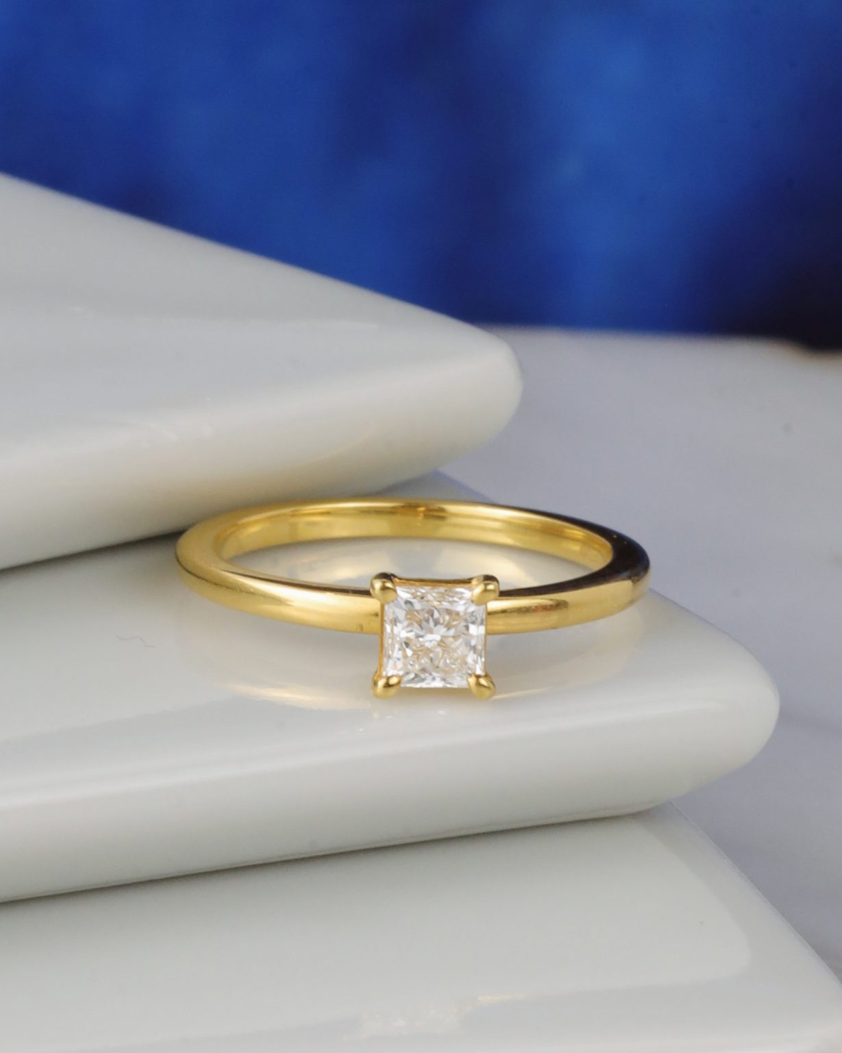 GIA Carat Diamond Engagement Ring 18K Yellow Gold ER0519-YG