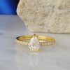 GIA .80 Carat Diamond Engagement Ring 18K Yellow Gold ER0522-YG